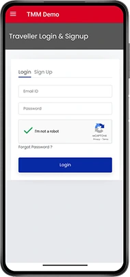 Traveler Login Page