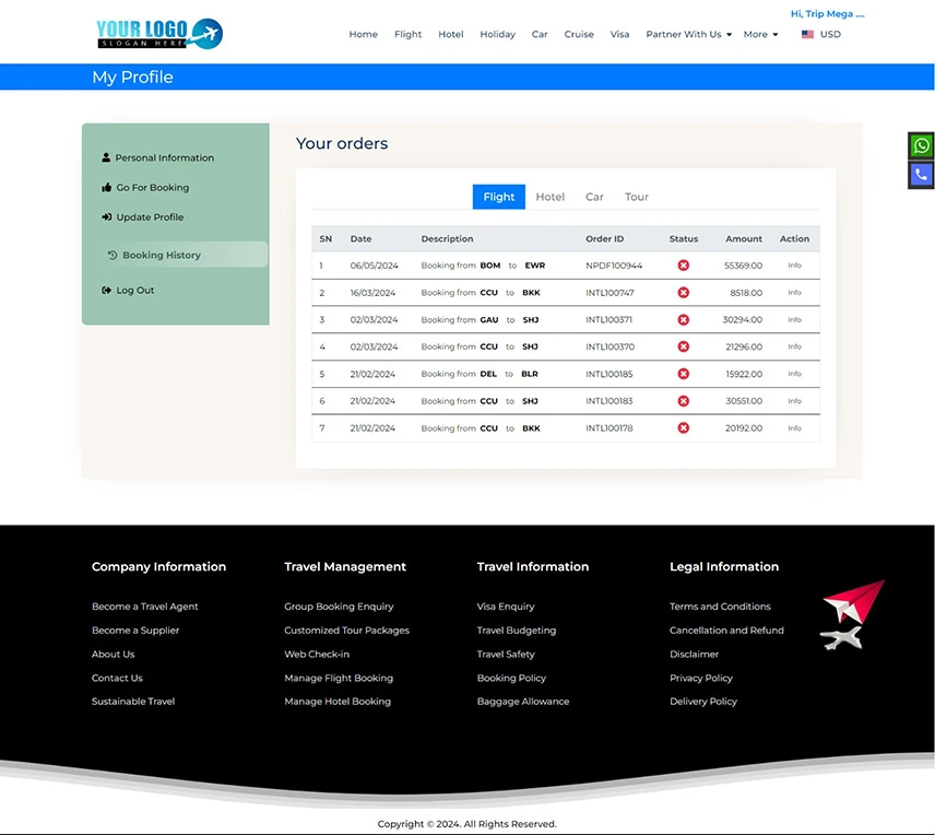 Traveler Dashboard